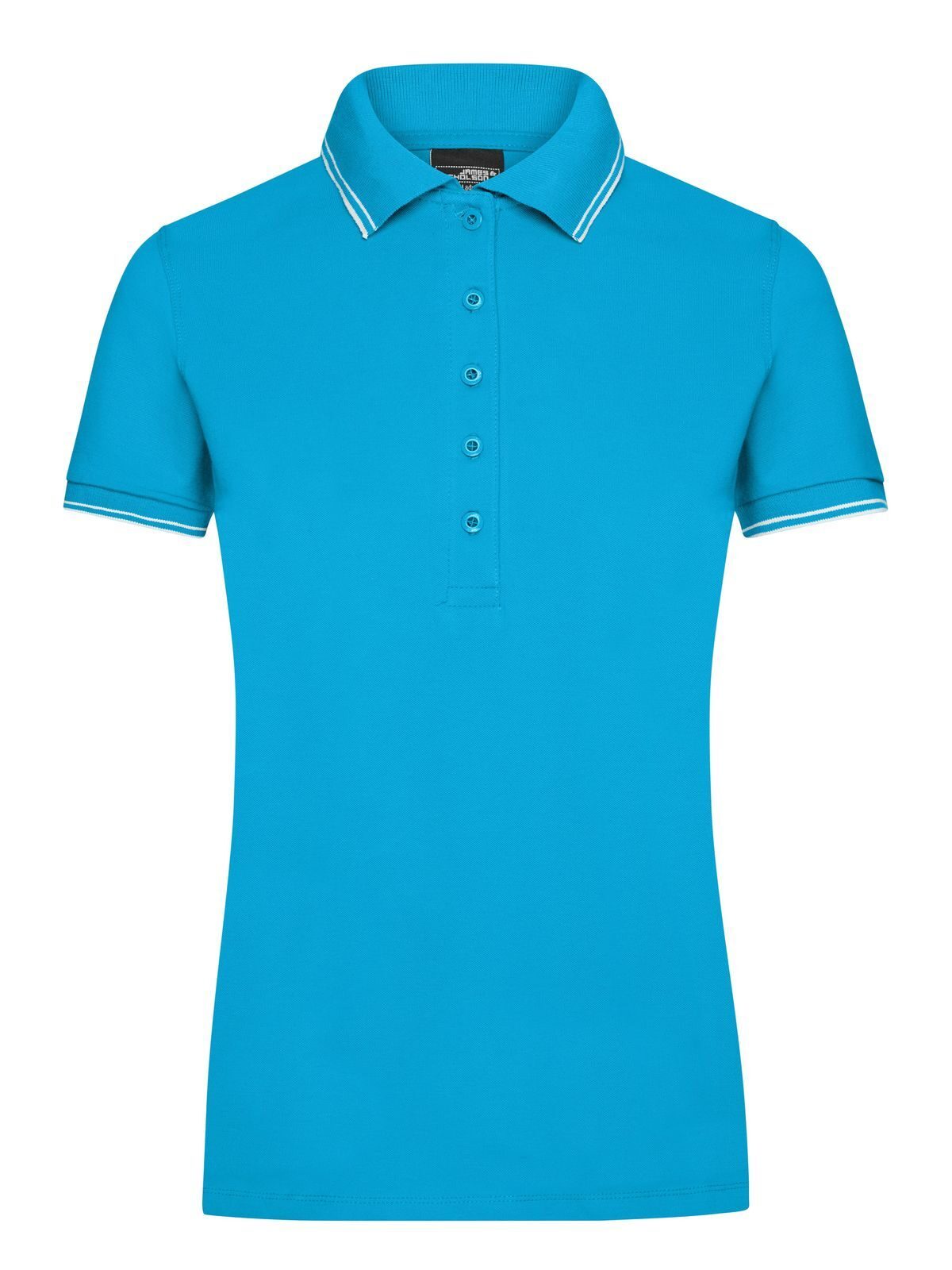 Ladies' Polo Damen Poloshirt – Daiber – Farbe turquoise/white – individuell veredelbar