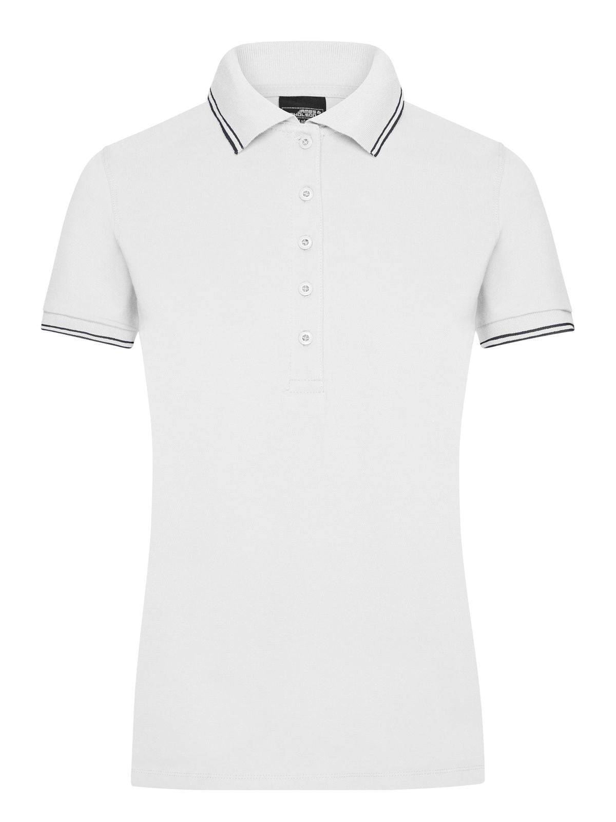 Ladies' Polo Damen Poloshirt – Daiber – Farbe white/navy – individuell veredelbar