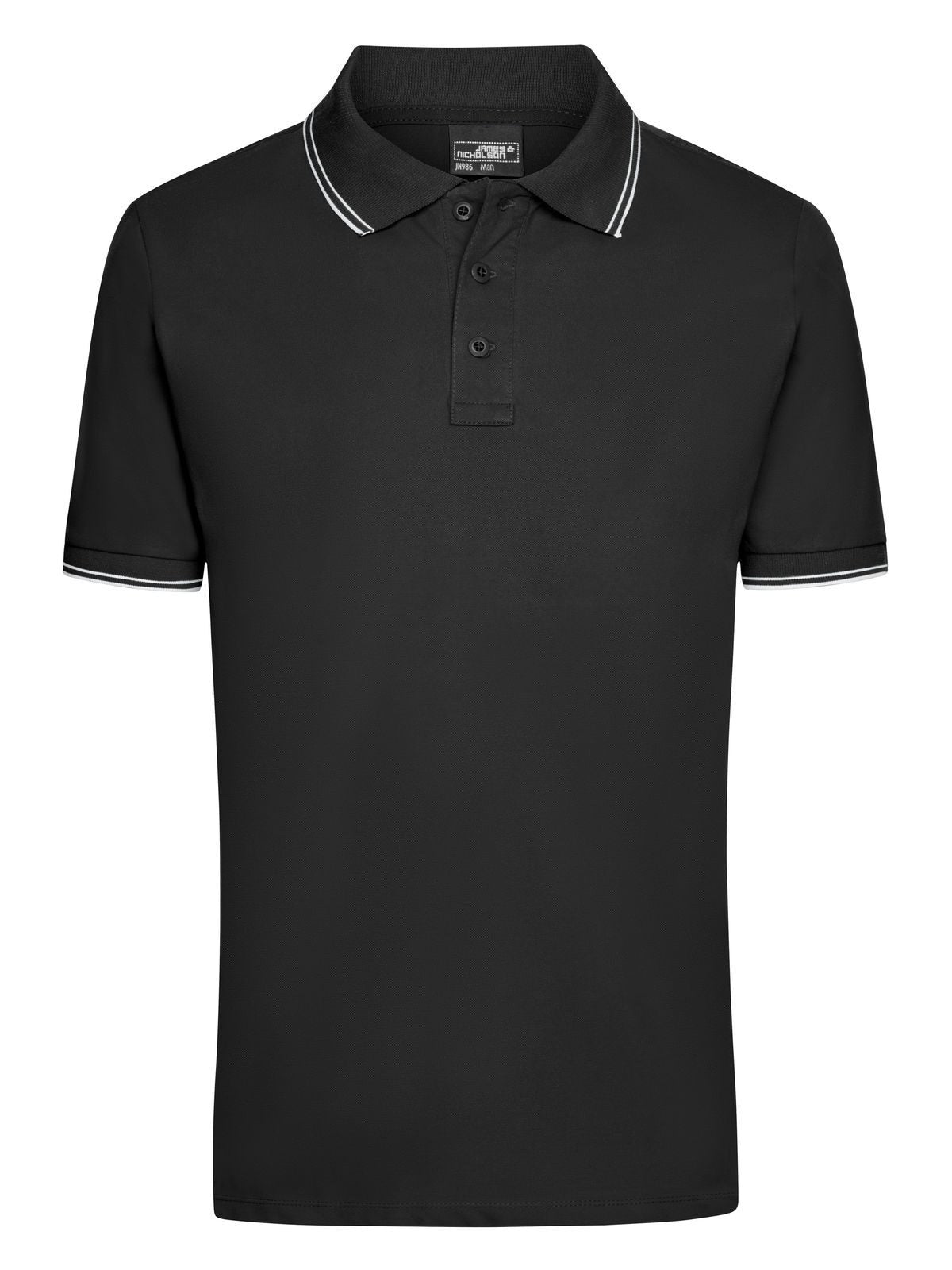 Polo Herren Poloshirt – Daiber – Farbe black/white – individuell veredelbar