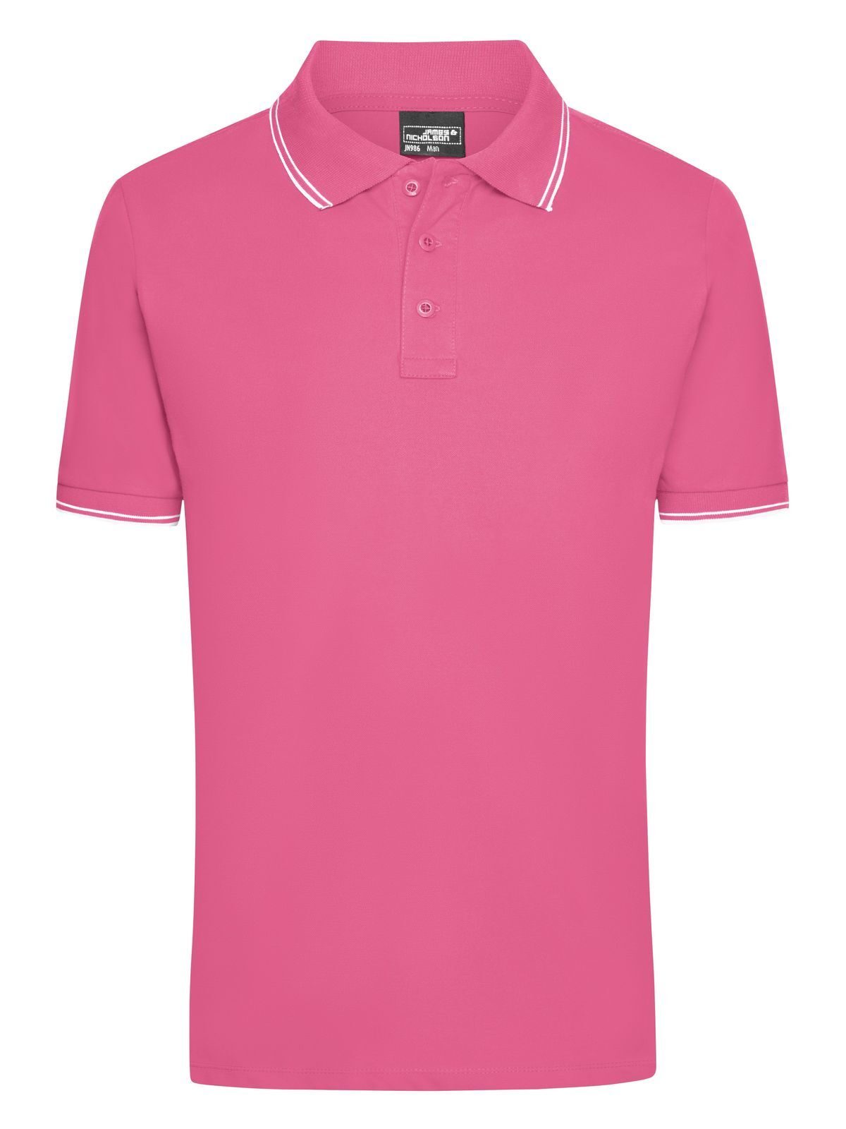 Polo Herren Poloshirt – Daiber – Farbe pink/white – individuell veredelbar