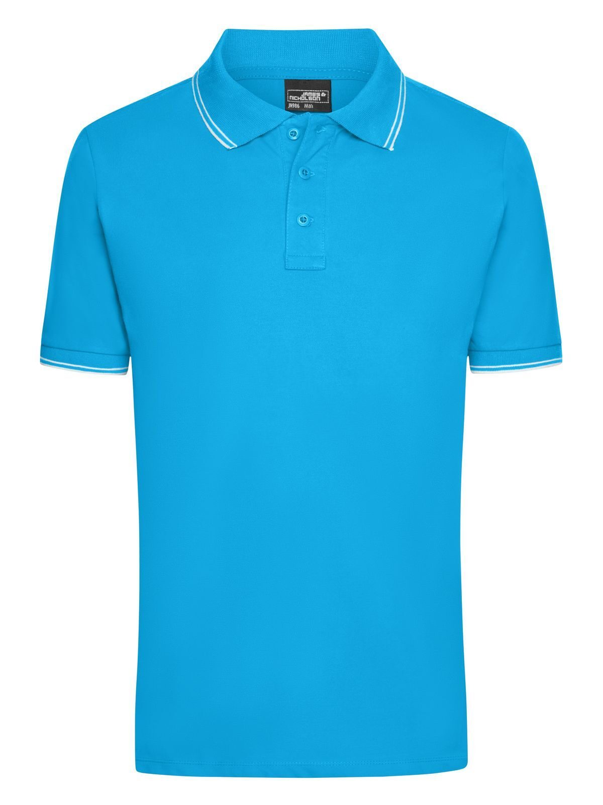 Polo Herren Poloshirt – Daiber – Farbe turquoise/white – individuell veredelbar