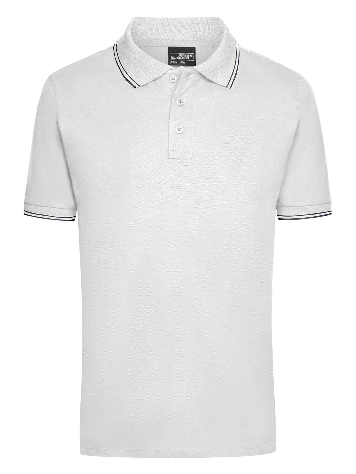Polo Herren Poloshirt – Daiber – Farbe white/navy – individuell veredelbar