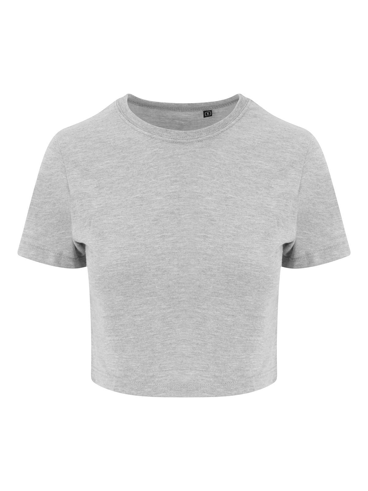 Girlie Tri-Blend Cropped T T-Shirt – Just Ts by AWDis – Farbe Heather Grey – individuell veredelbar