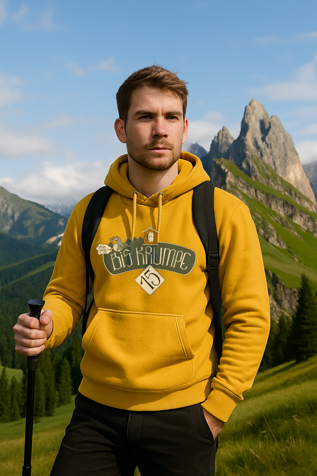 Hoodie „Bis Krumpe 15“ – LA1970 · Design von Jochen Gasser