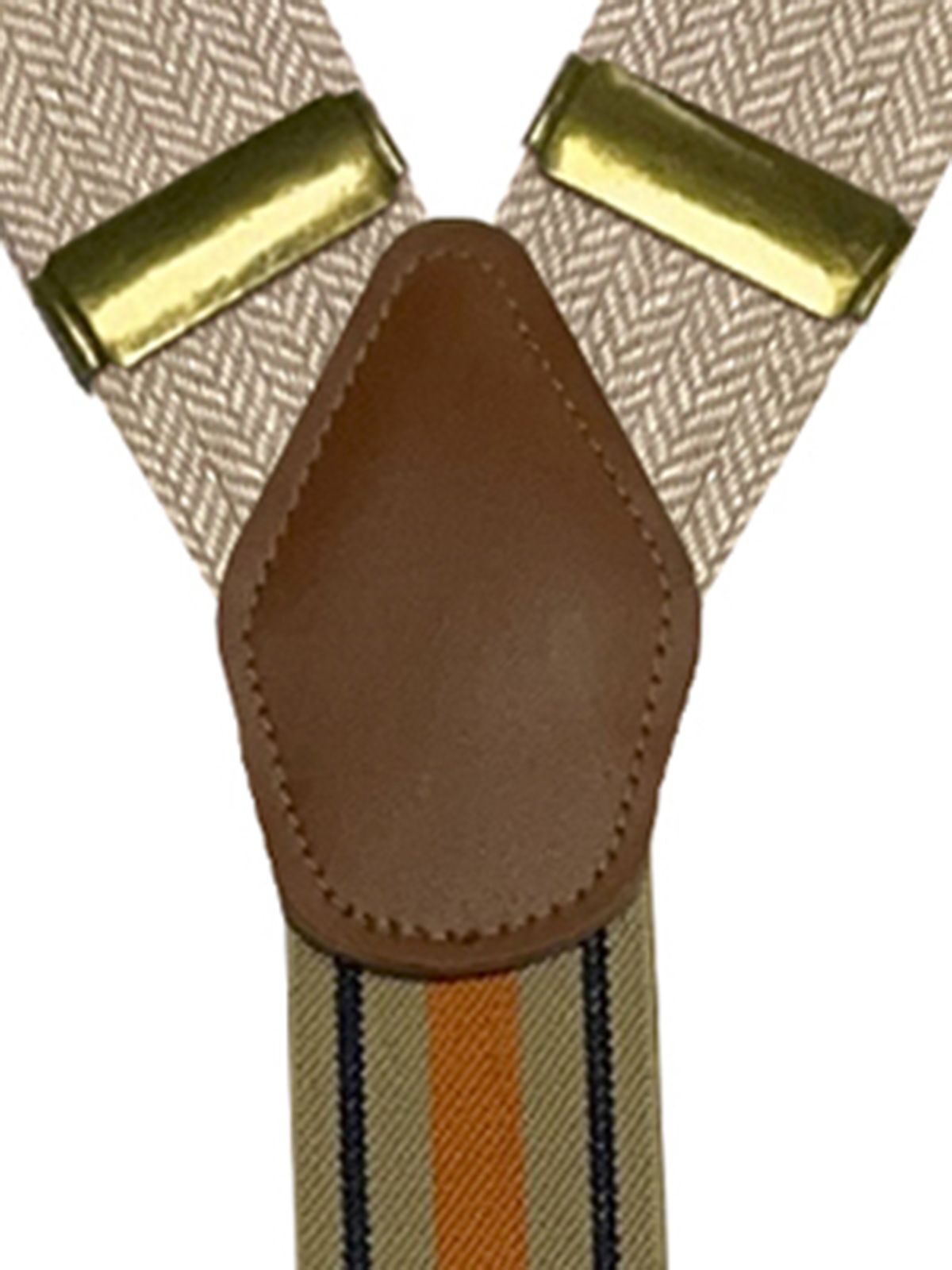 Suspenders Urban-Herringbone Herren Gürtel / Hosenträger – Karlowsky – Farbe Sand – individuell veredelbar