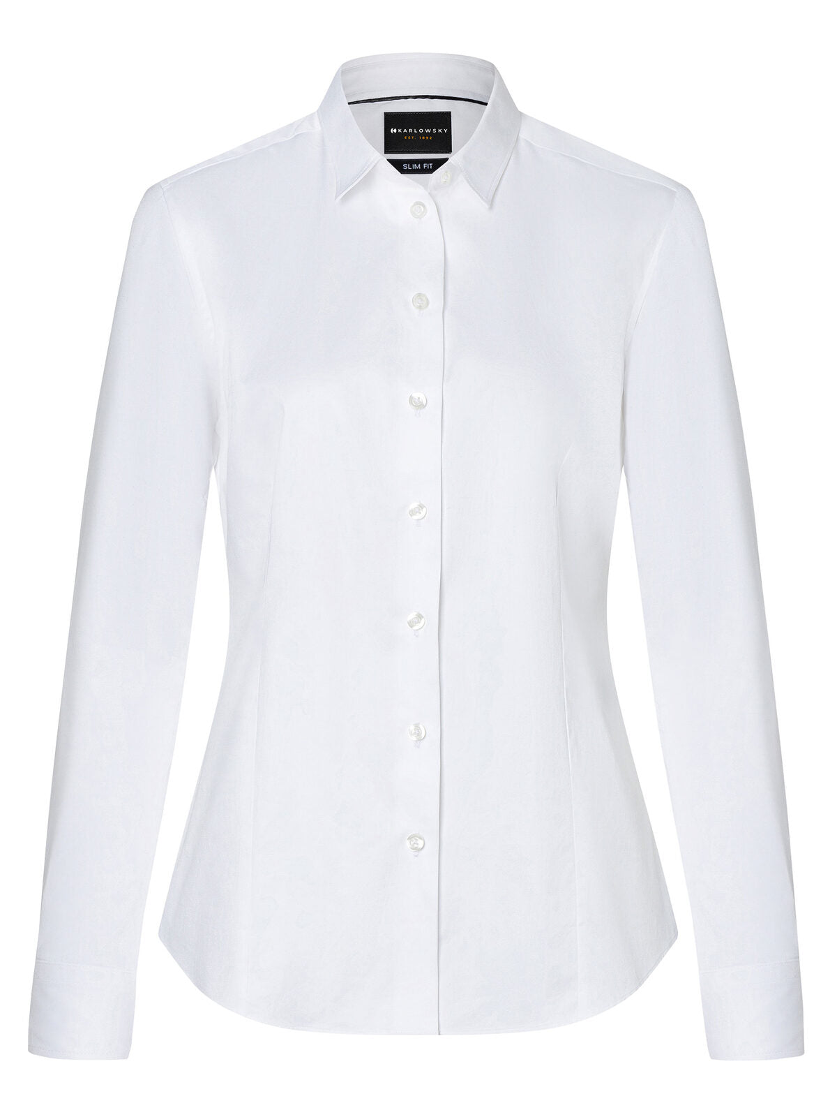Ladies' Long Sleeve Shirt Damen Hemd / Bluse – Karlowsky – Farbe Weiß – individuell veredelbar