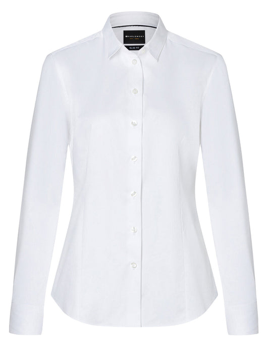 Ladies' Shirt with 3/4- Sleeve Damen Hemd / Bluse – Karlowsky – Farbe Weiß – individuell veredelbar