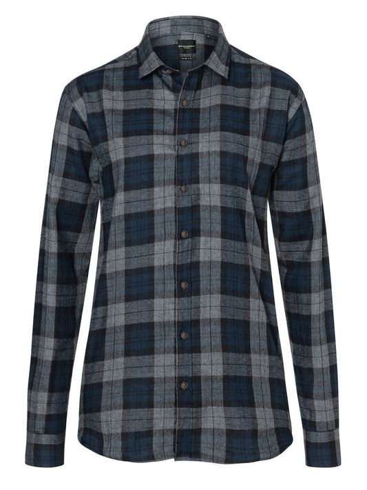 Ladies' checked blouse Urban-Style Damen Hemd / Bluse – Karlowsky – Farbe Navy – individuell veredelbar