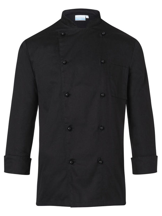 Chef Jacket Basic Unisex Schürze / Kasack – Karlowsky – Farbe Schwarz – individuell veredelbar