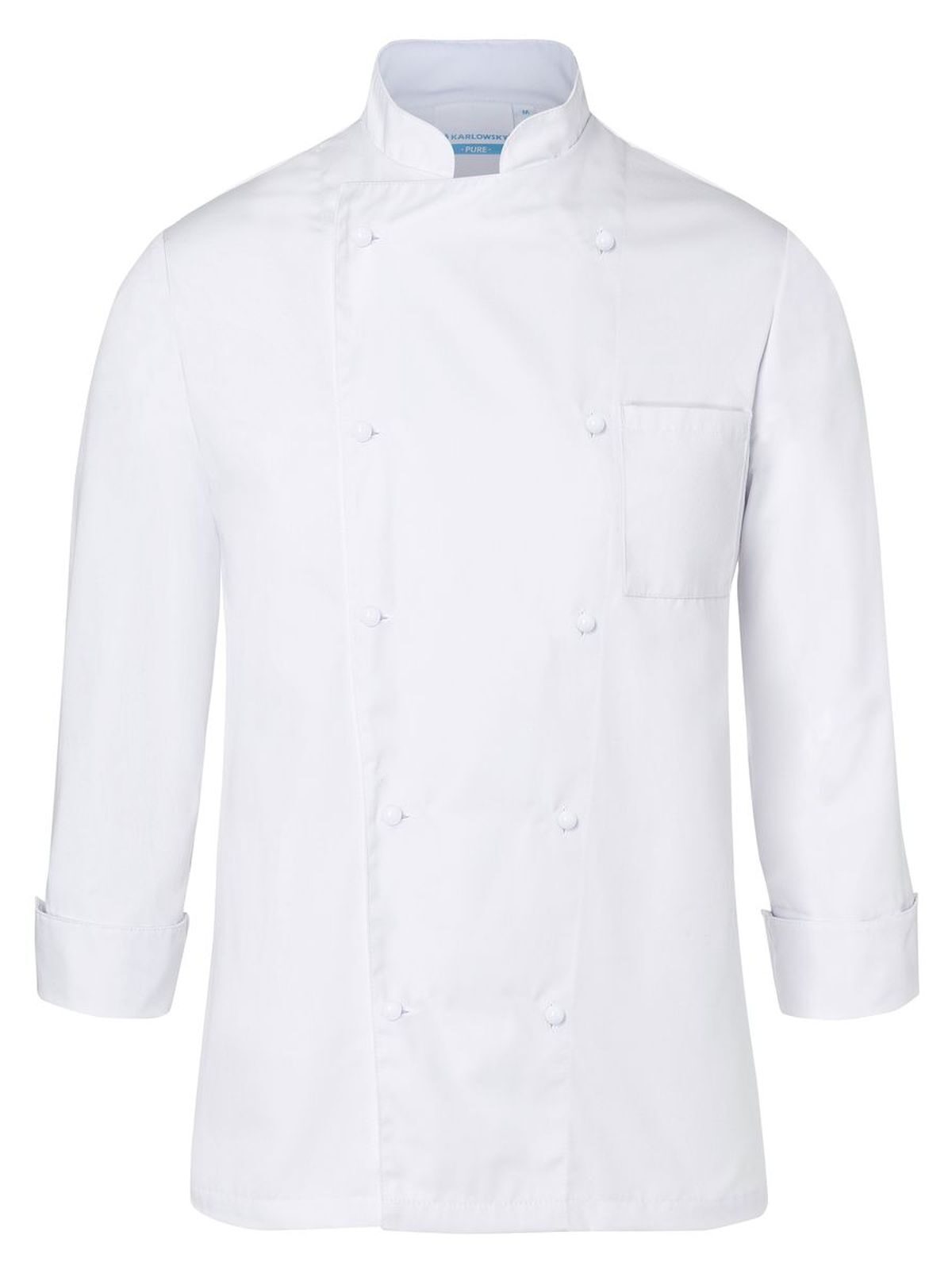 Chef Jacket Basic Unisex Schürze / Kasack – Karlowsky – Farbe Weiß – individuell veredelbar