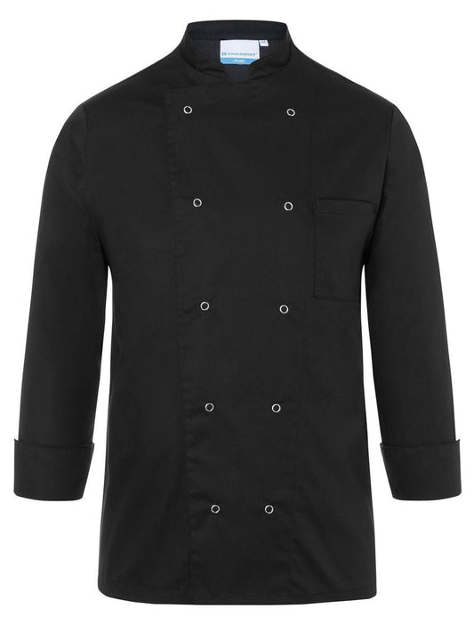 Chef Jacket Basic Schürze / Kasack – Karlowsky – Farbe Schwarz – individuell veredelbar
