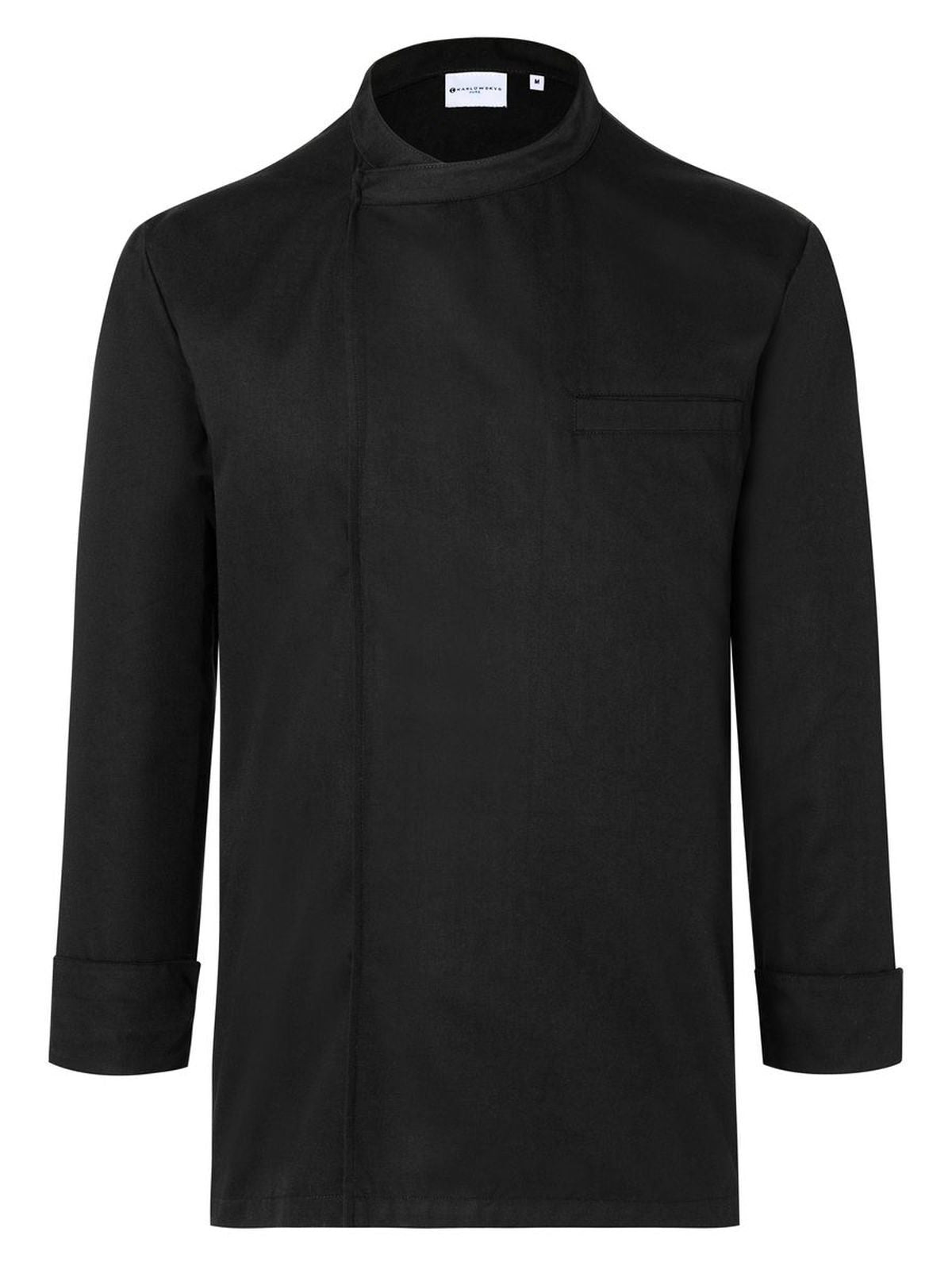 Pull-over Chef's Shirt Long-Sleeve Basic Herren Schürze / Kasack – Karlowsky – Farbe Schwarz – individuell veredelbar