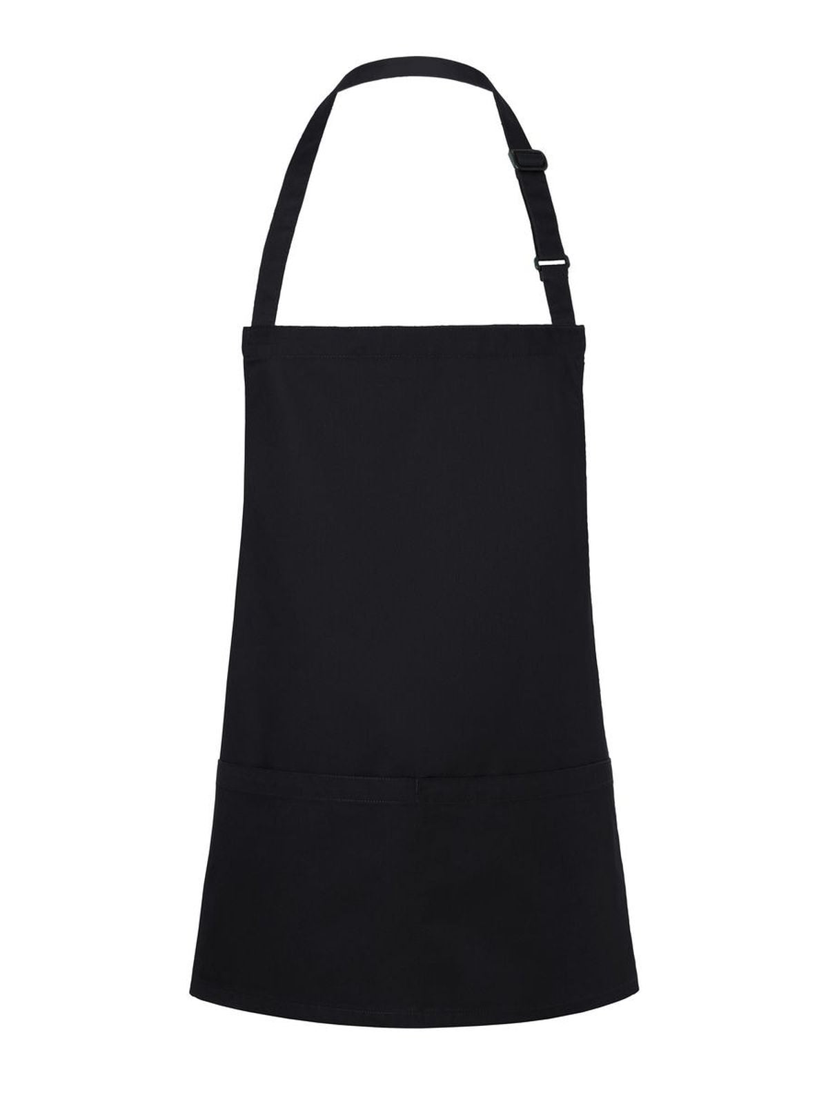 Short Bib Apron Basic With Buckle And Pocket Herren Schürze / Kasack – Karlowsky – Farbe Schwarz – individuell veredelbar