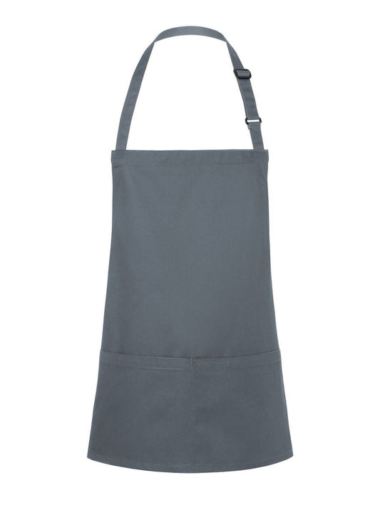 Short Bib Apron Basic With Buckle And Pocket Herren Schürze / Kasack – Karlowsky – Farbe Anthrazit – individuell veredelbar