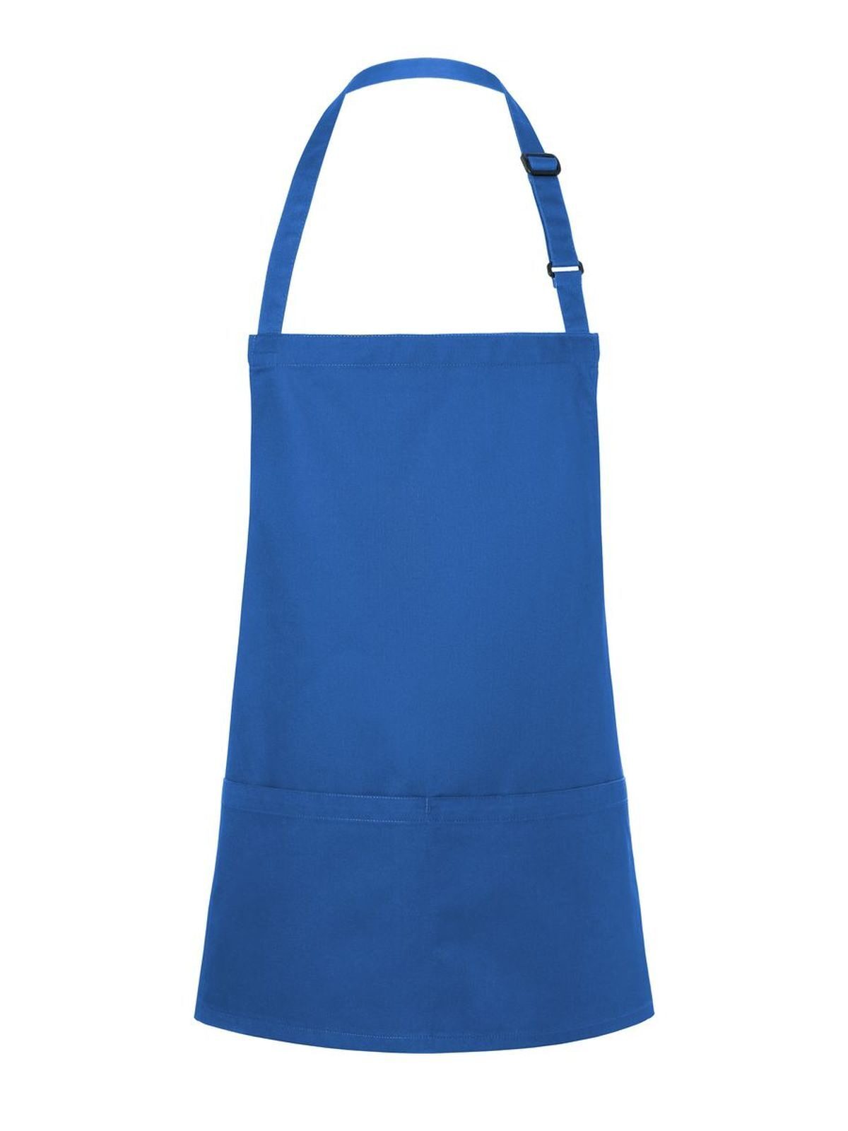 Short Bib Apron Basic With Buckle And Pocket Herren Schürze / Kasack – Karlowsky – Farbe Blau – individuell veredelbar