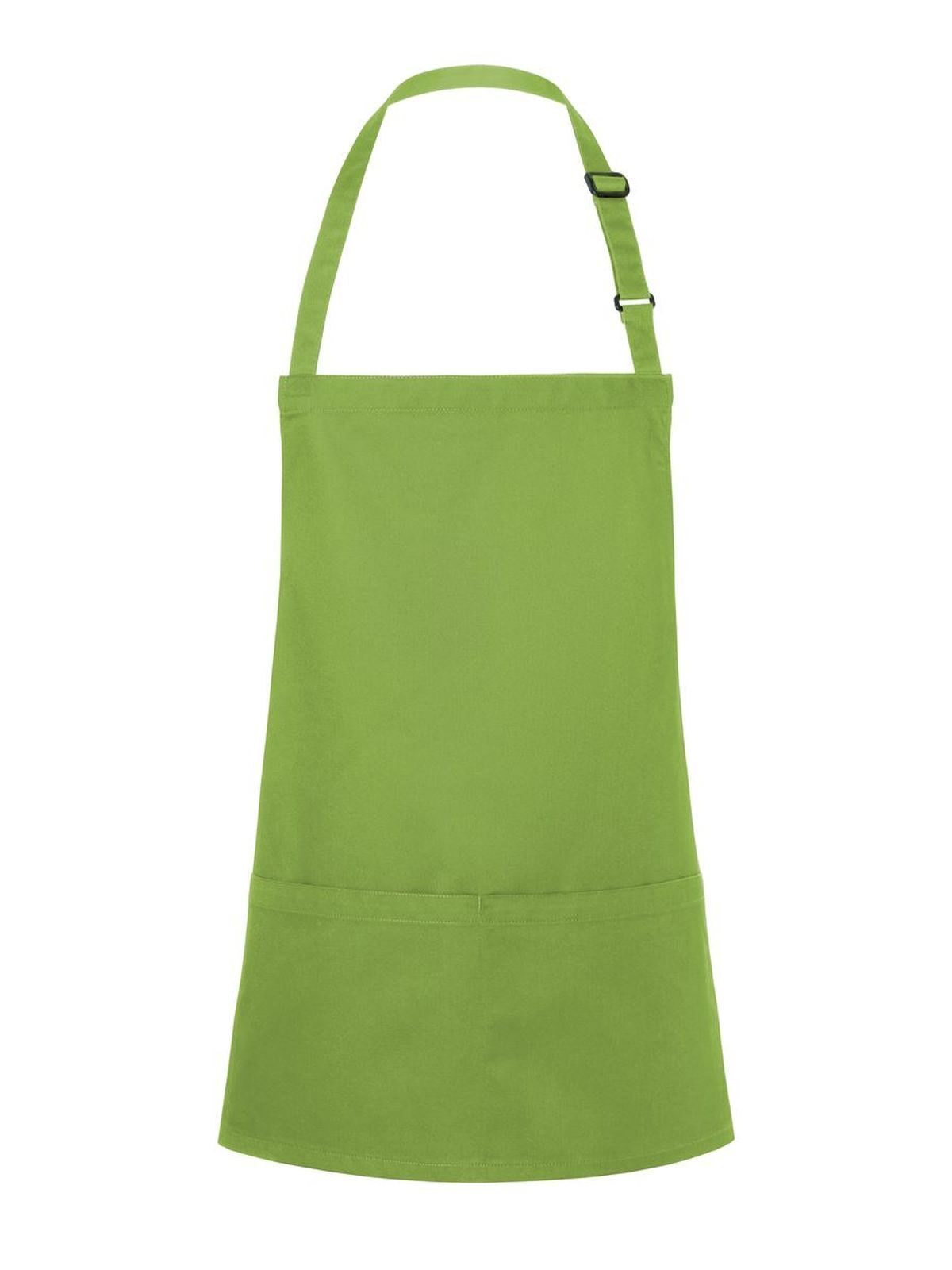 Short Bib Apron Basic With Buckle And Pocket Herren Schürze / Kasack – Karlowsky – Farbe Lime – individuell veredelbar