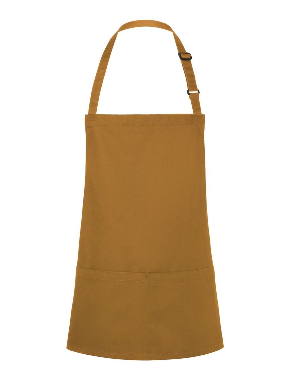 Short Bib Apron Basic With Buckle And Pocket Herren Schürze / Kasack – Karlowsky – Farbe Senf – individuell veredelbar