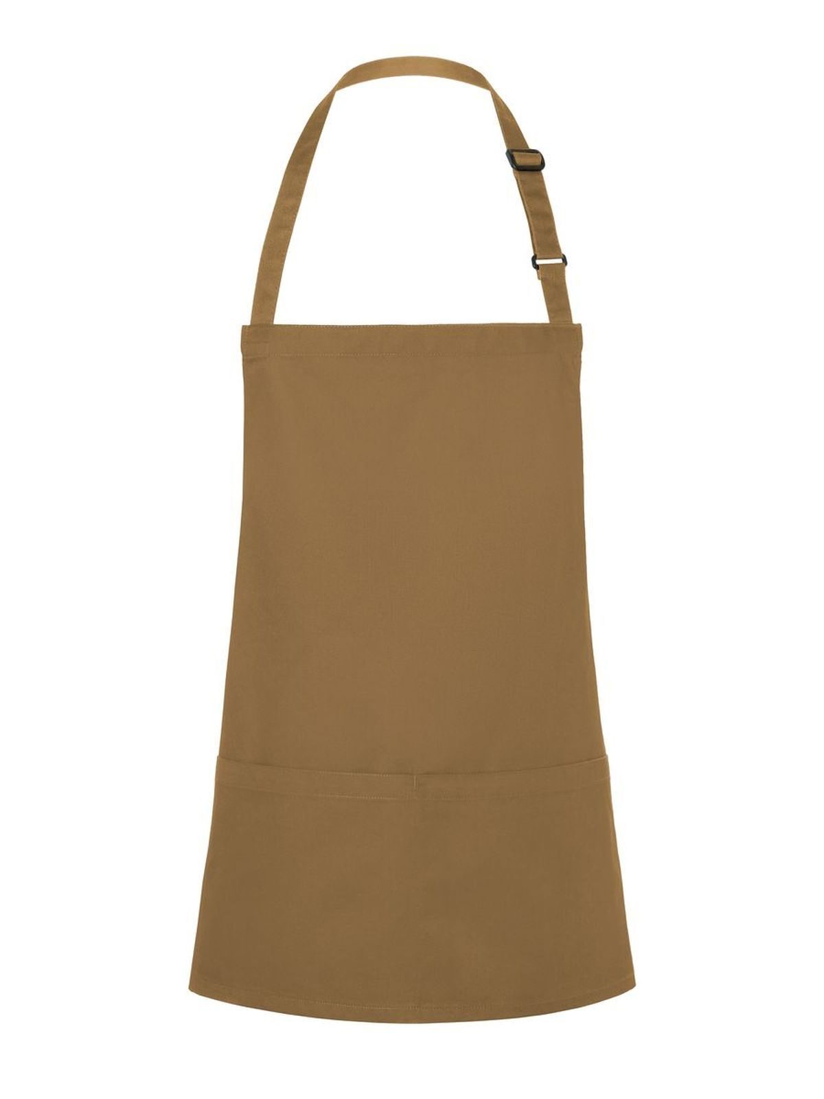 Short Bib Apron Basic With Buckle And Pocket Herren Schürze / Kasack – Karlowsky – Farbe Camel – individuell veredelbar