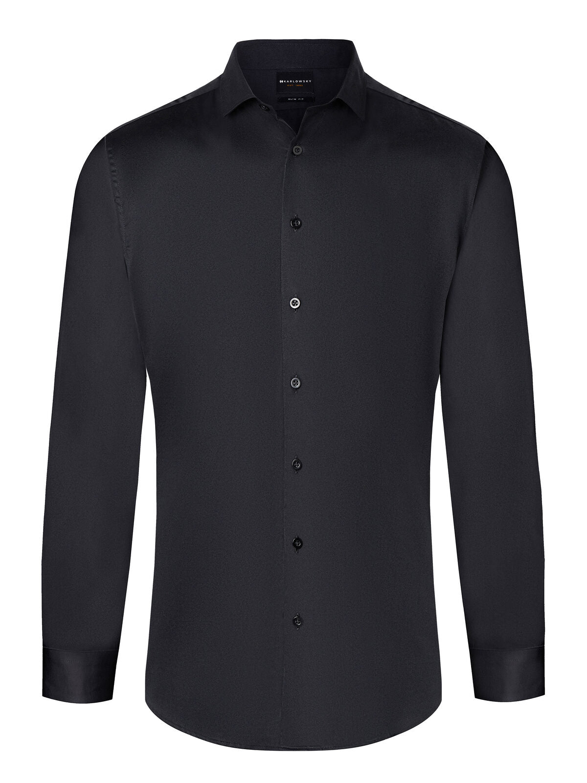 Long Sleeve Shirt Herren Hemd / Bluse – Karlowsky – Farbe Schwarz – individuell veredelbar