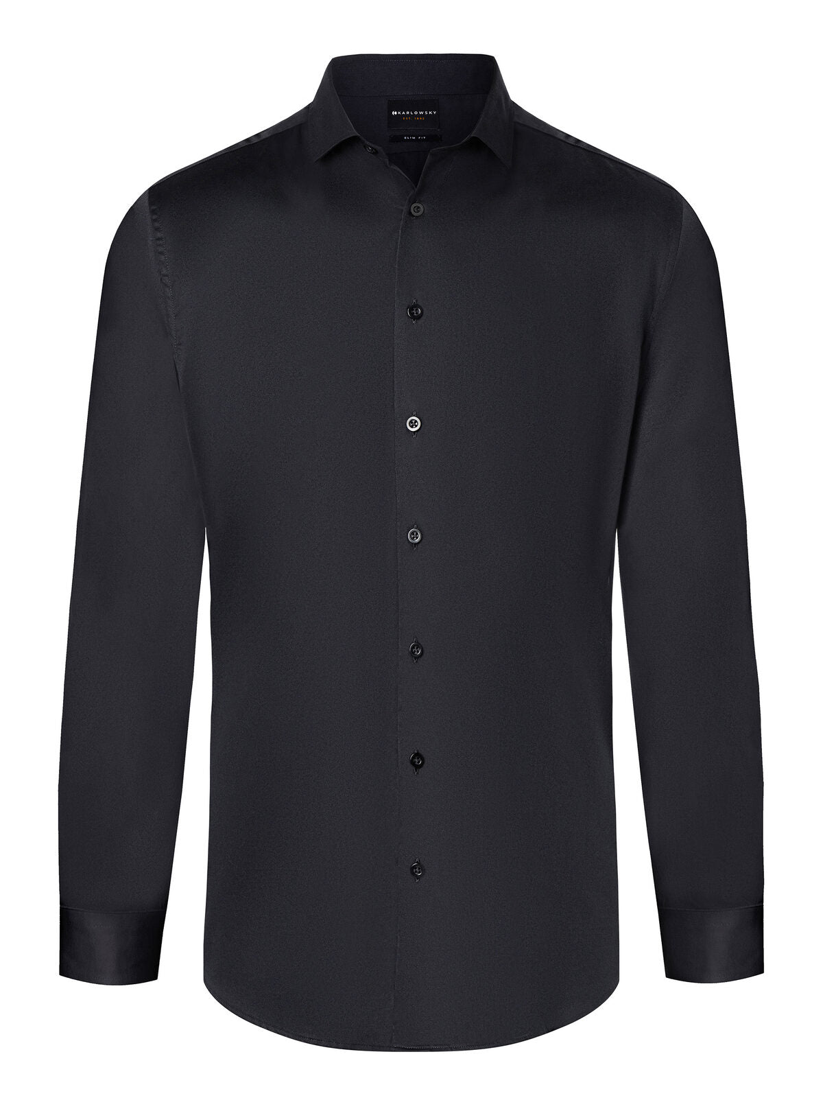 Long Sleeve Shirt Herren Hemd / Bluse – Karlowsky – Farbe Schwarz – individuell veredelbar
