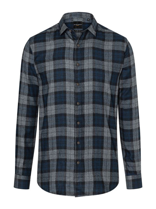 checked shirt Urban-Style Herren Hemd / Bluse – Karlowsky – Farbe Navy – individuell veredelbar