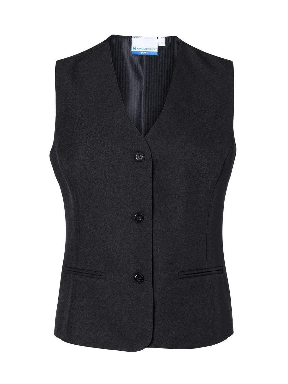 Ladies' Waistcoat Basic Damen Strick / Weste – Karlowsky – Farbe Schwarz – individuell veredelbar