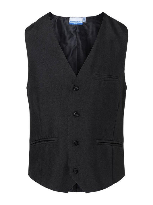 Waistcoat Basic Herren Strick / Weste – Karlowsky – Farbe Schwarz – individuell veredelbar