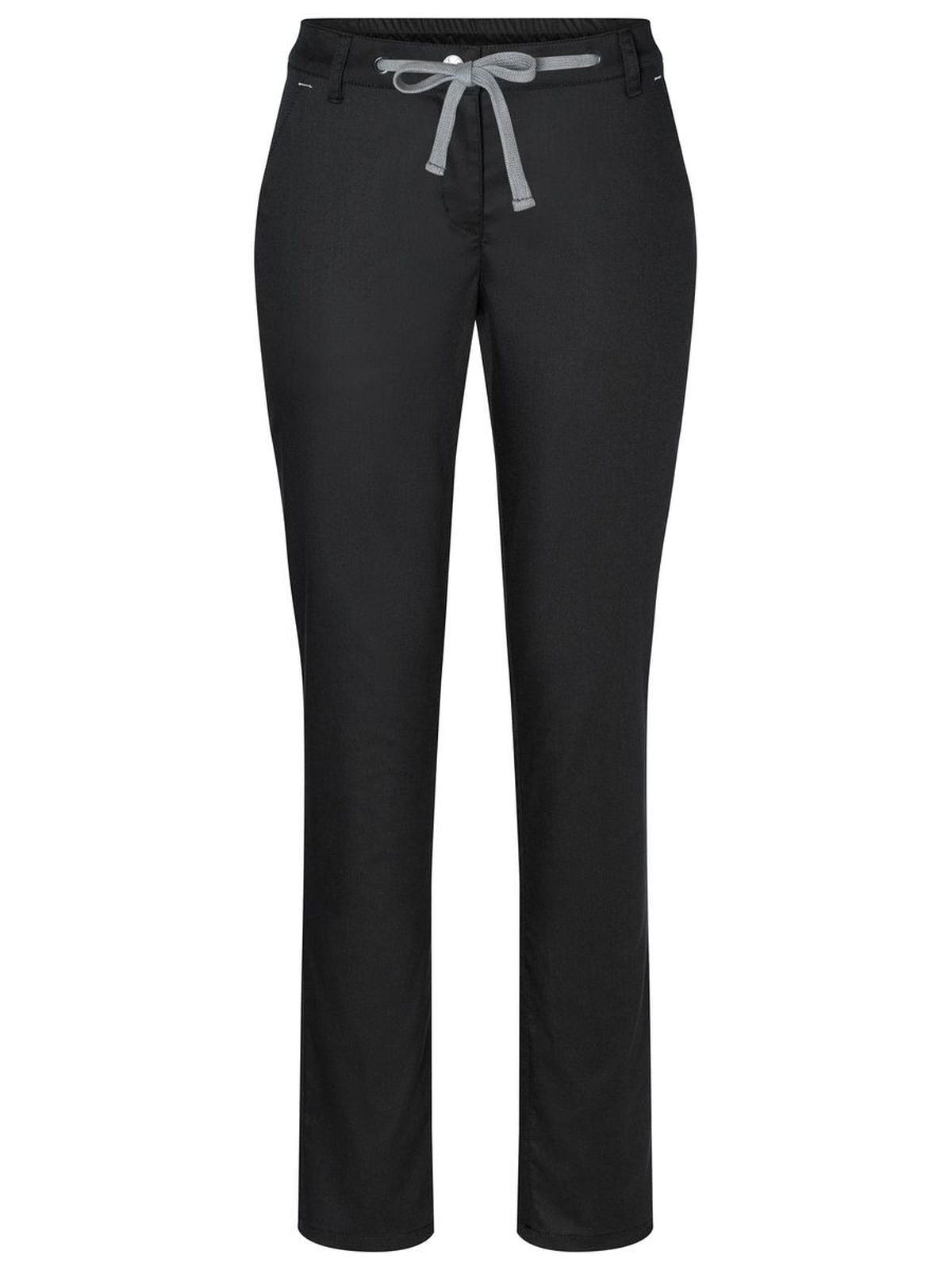 Chino Trouser Modern Stretch Damen Hose / Rock – Karlowsky – Farbe Schwarz – individuell veredelbar