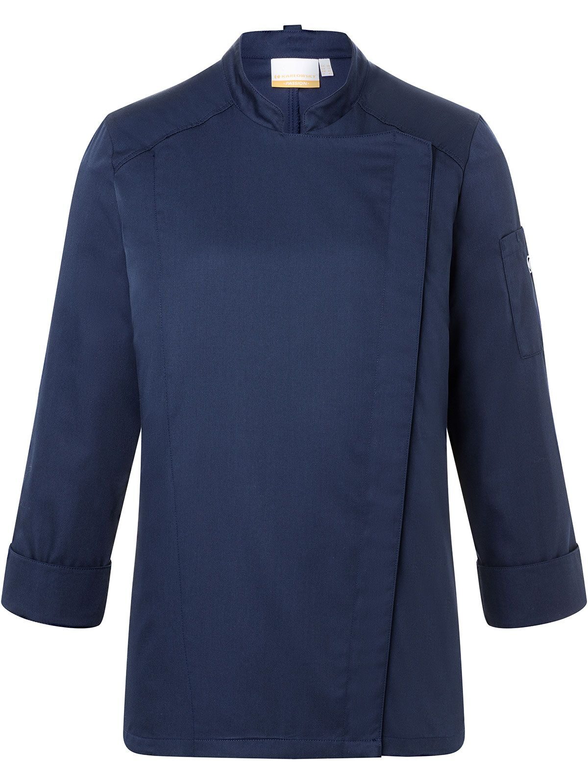 Ladies' Chef Jacket Naomi Damen Schürze / Kasack – Karlowsky – Farbe Navy – individuell veredelbar