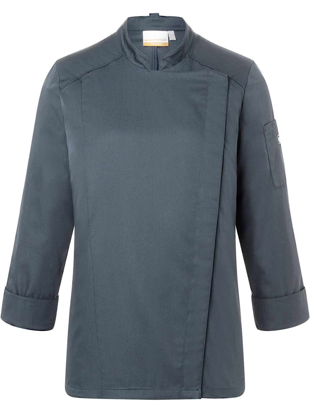 Ladies' Chef Jacket Naomi Damen Schürze / Kasack – Karlowsky – Farbe Anthrazit – individuell veredelbar