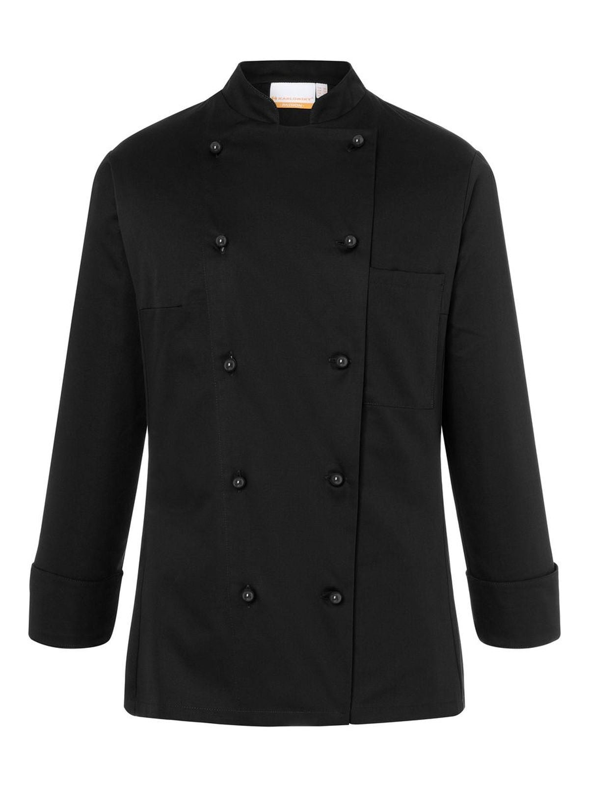 Giacca da Chef Donna Damen Schürze / Kasack – Karlowsky – Farbe Schwarz – individuell veredelbar