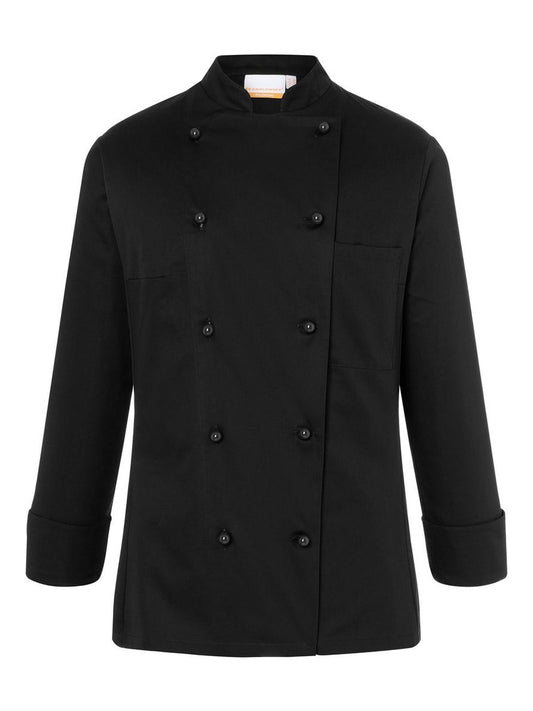 Giacca da Chef Donna Damen Schürze / Kasack – Karlowsky – Farbe Schwarz – individuell veredelbar