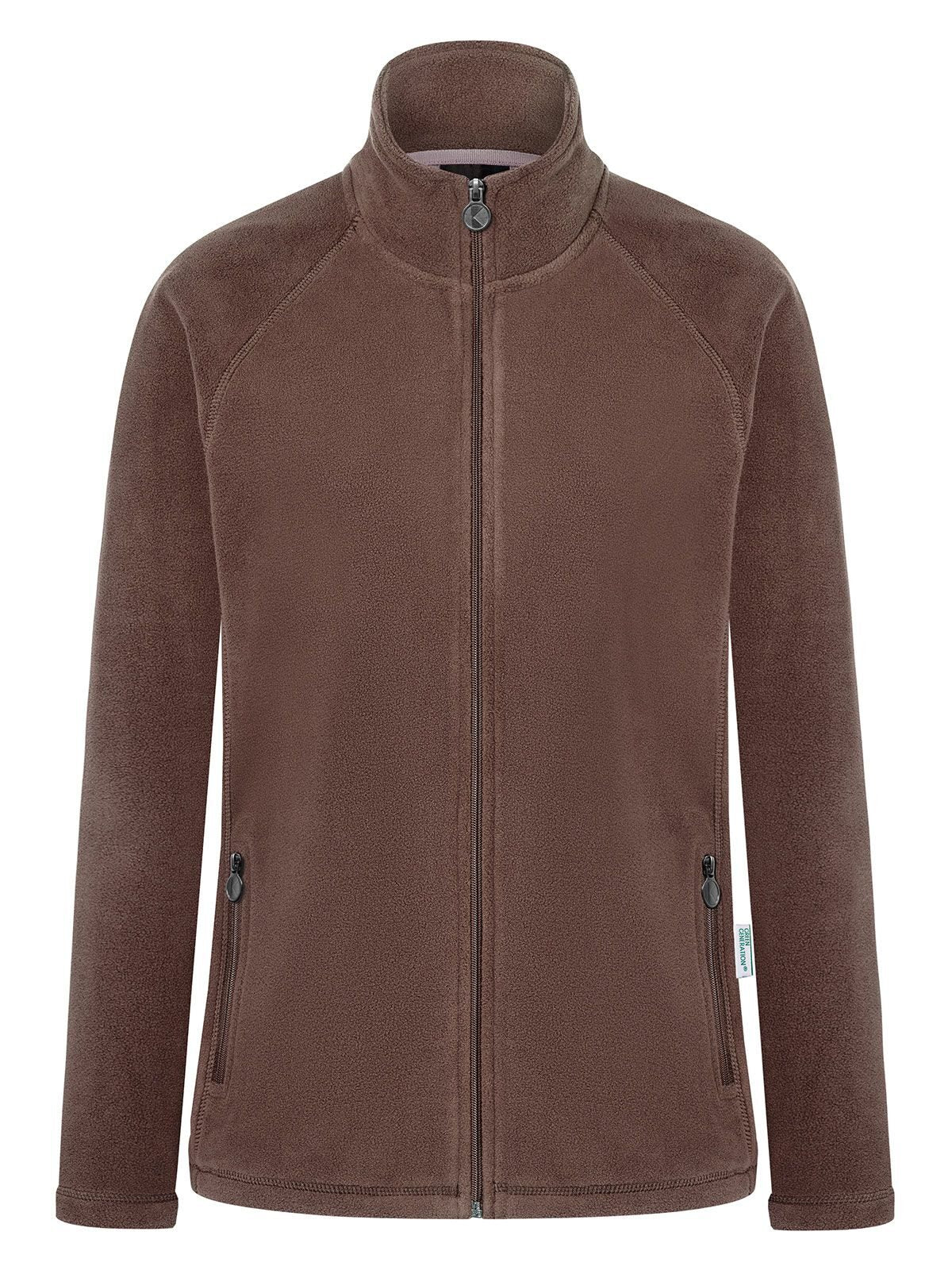 Ladies' Workwear Fleece Jacket Damen – Karlowsky – Farbe Light-Brown – individuell veredelbar