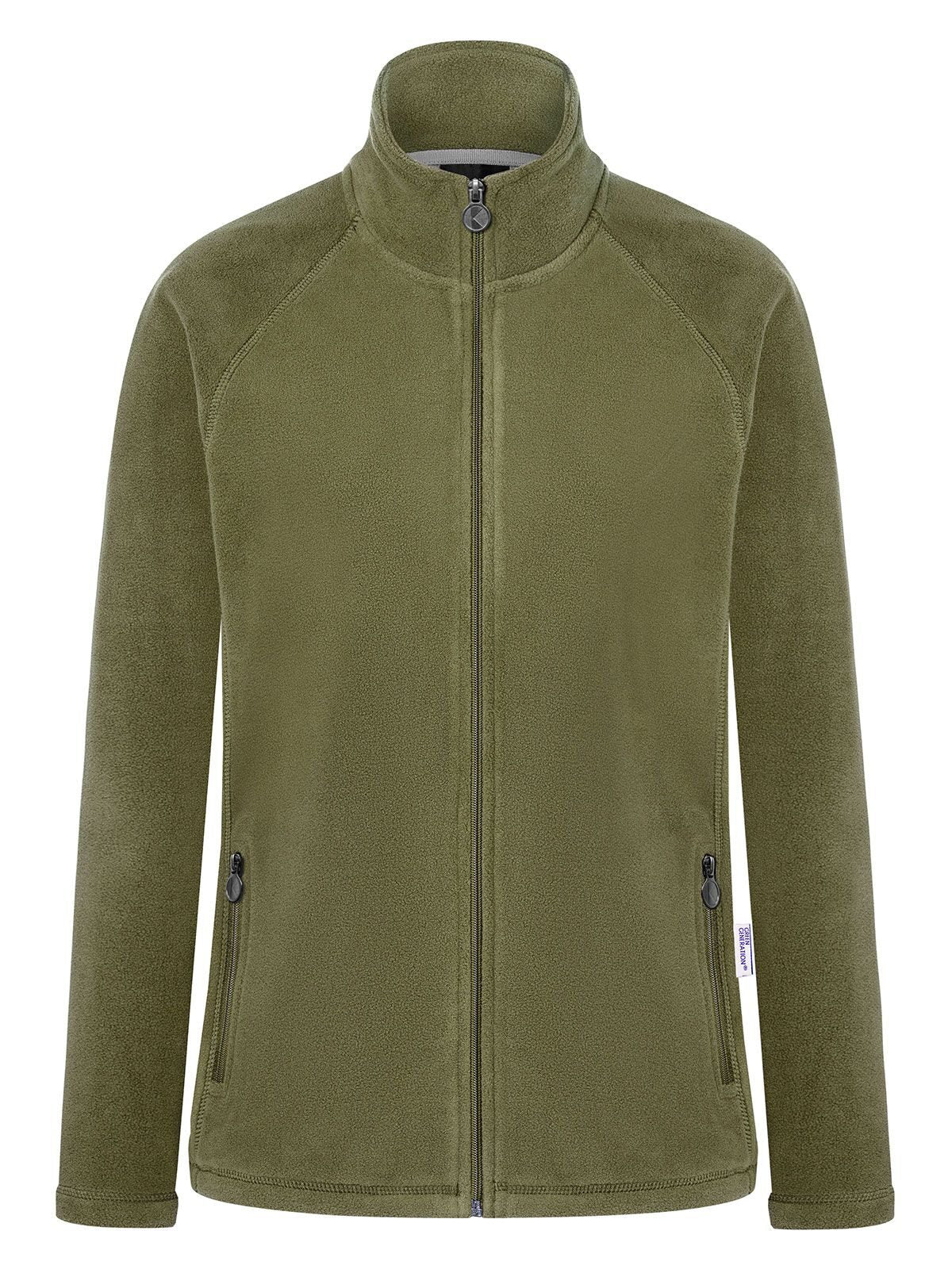 Ladies' Workwear Fleece Jacket Damen – Karlowsky – Farbe Moss Green – individuell veredelbar