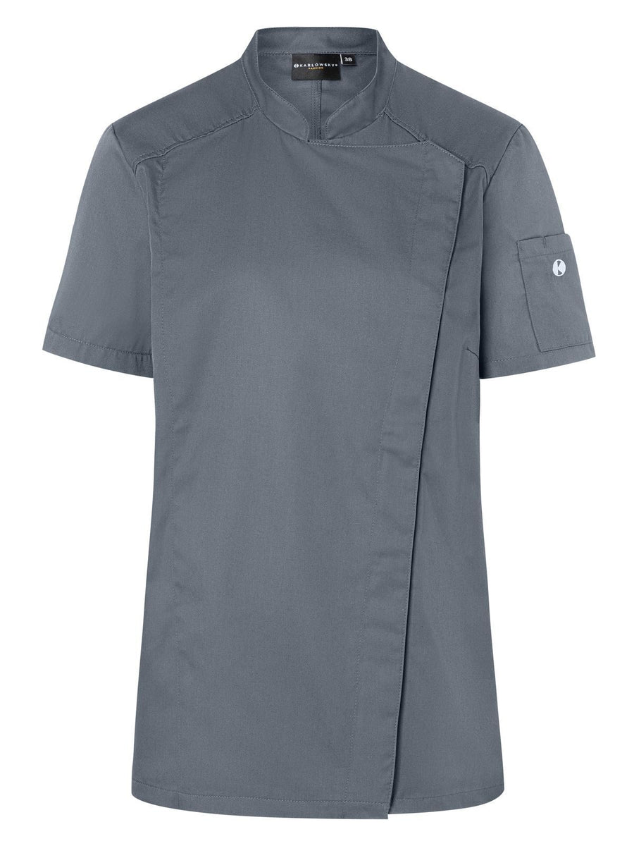 Short-Sleeve Ladies' Chef Jacket Modern-Look Damen Schürze / Kasack – Karlowsky
