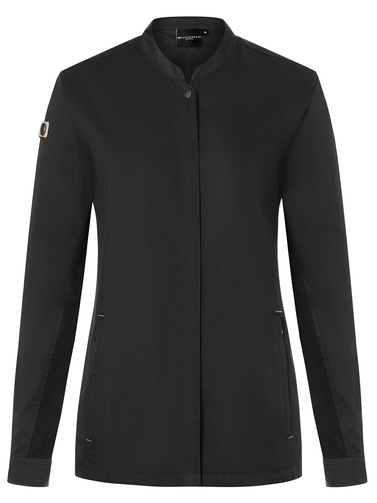 Giacca da cuoco da donna Green-Generation Damen Schürze / Kasack – Karlowsky – Farbe Schwarz – individuell veredelbar