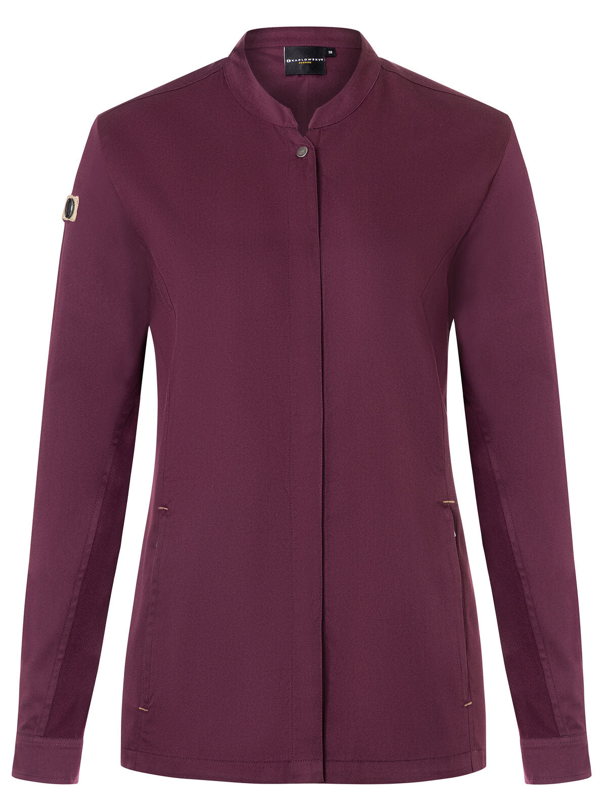 Giacca da cuoco da donna Green-Generation Damen Schürze / Kasack – Karlowsky – Farbe Aubergine – individuell veredelbar