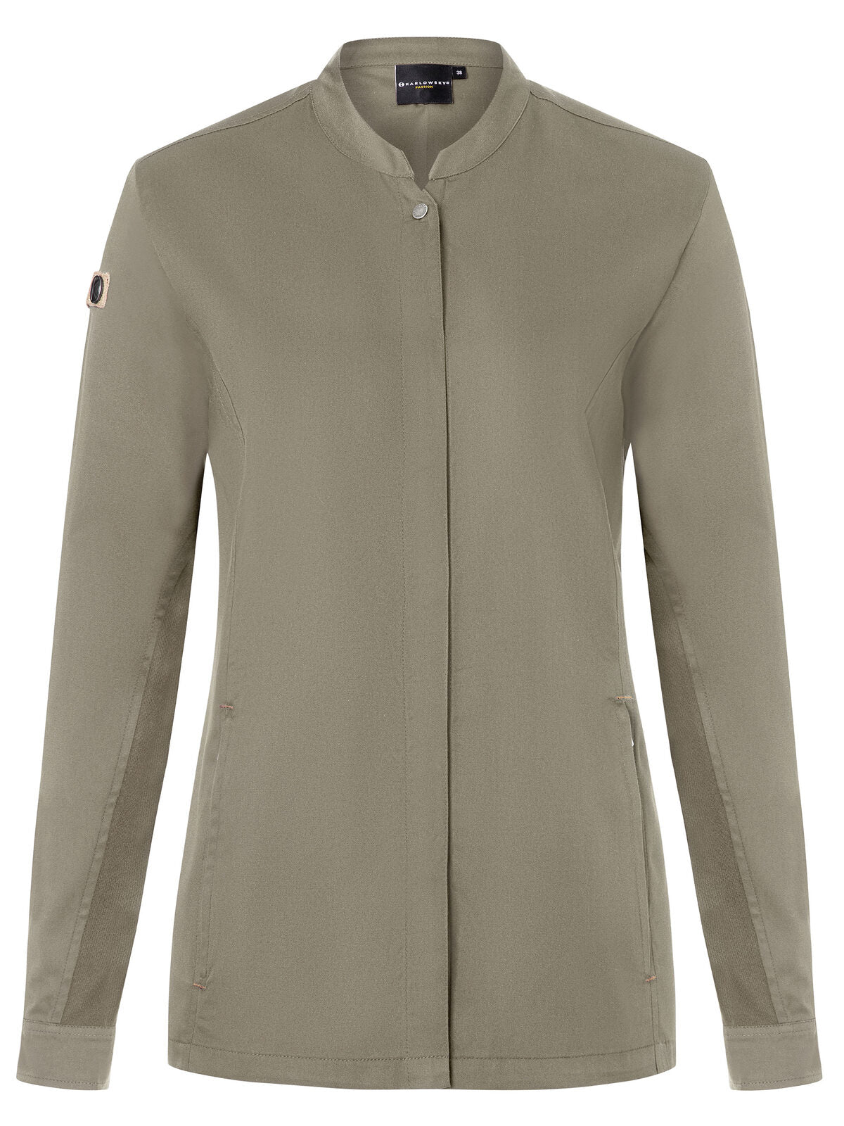 Giacca da cuoco da donna Green-Generation Damen Schürze / Kasack – Karlowsky – Farbe Sage – individuell veredelbar