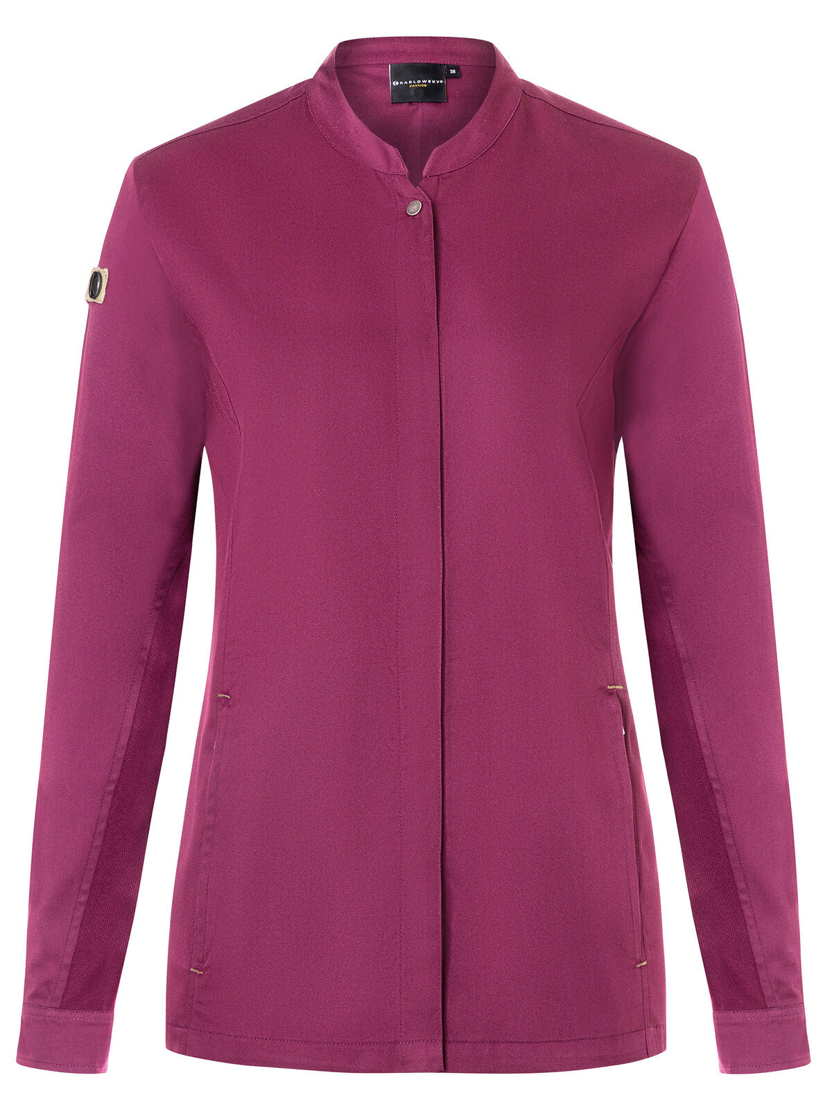 Giacca da cuoco da donna Green-Generation Damen Schürze / Kasack – Karlowsky – Farbe Fuchsia – individuell veredelbar