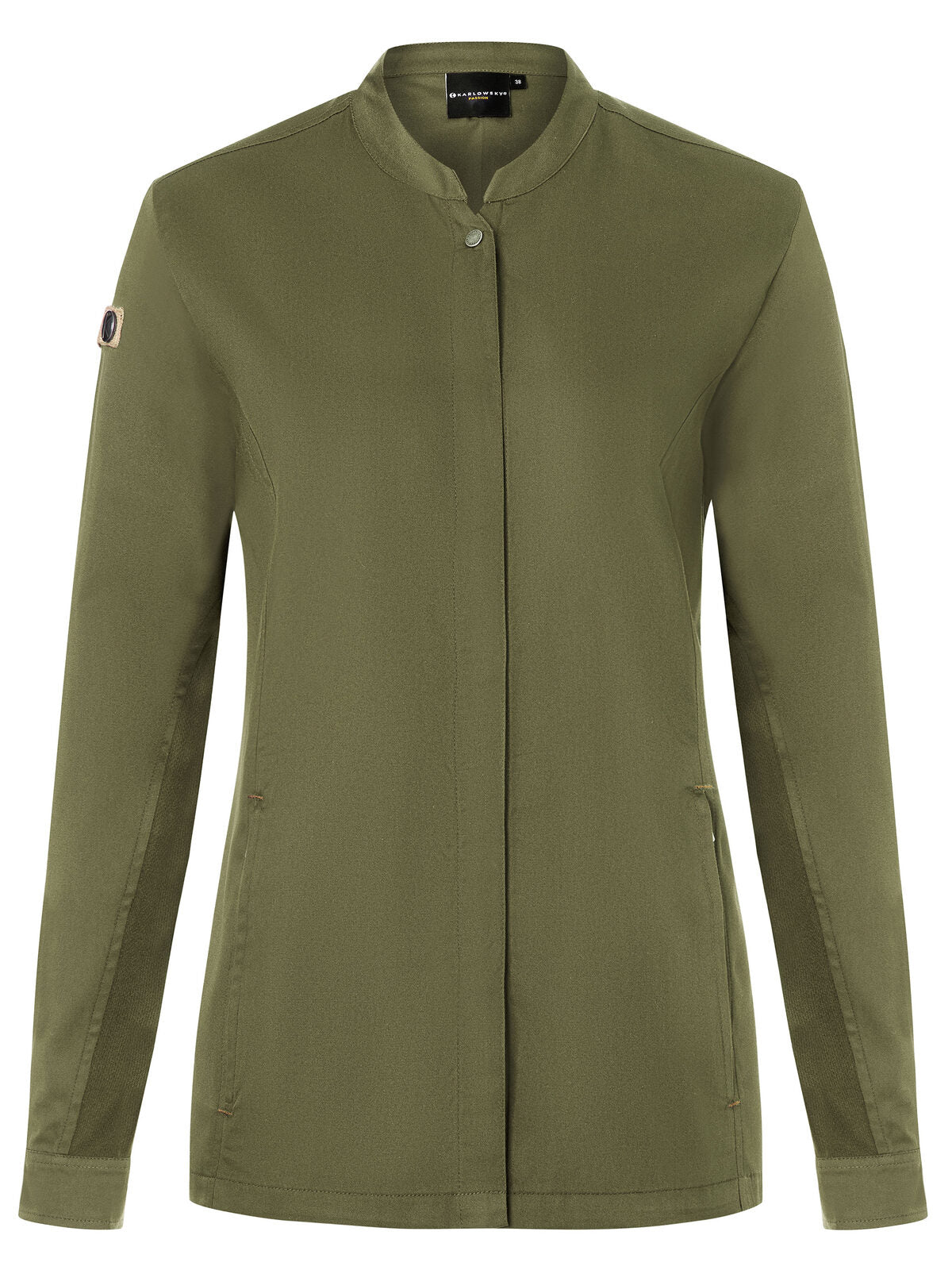 Giacca da cuoco da donna Green-Generation Damen Schürze / Kasack – Karlowsky – Farbe Moss Green – individuell veredelbar