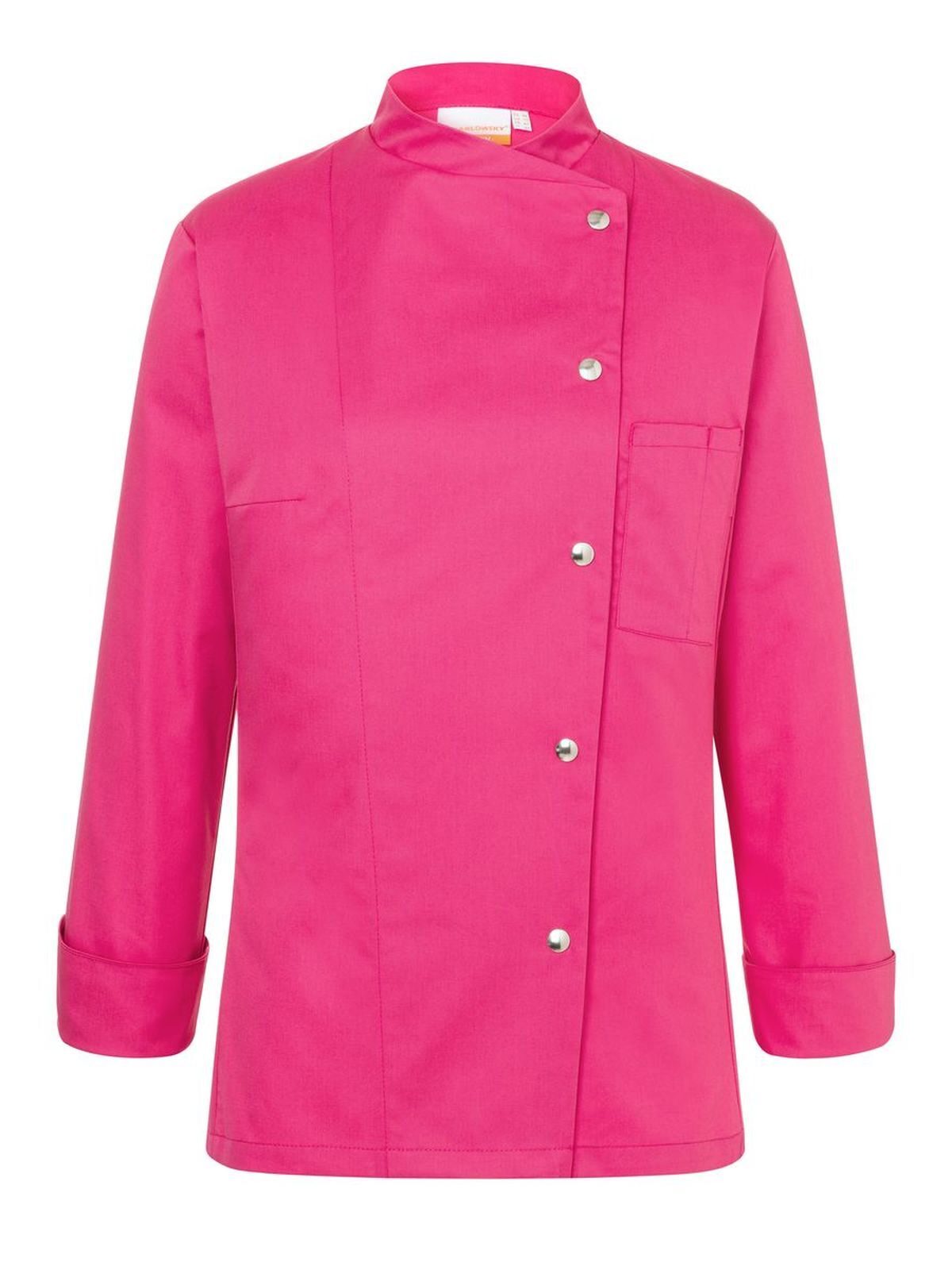 Ladies' Chef Jacket Larissa Damen Schürze / Kasack – Karlowsky – Farbe Pink – individuell veredelbar