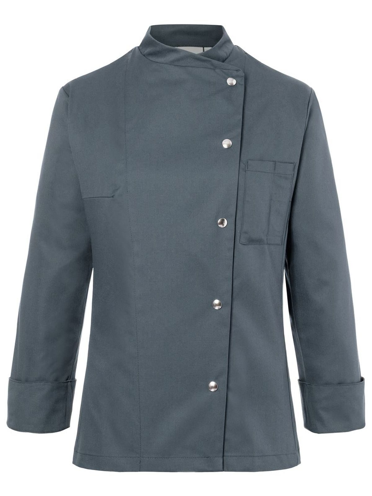 Ladies' Chef Jacket Larissa Damen Schürze / Kasack – Karlowsky – Farbe Anthrazit – individuell veredelbar