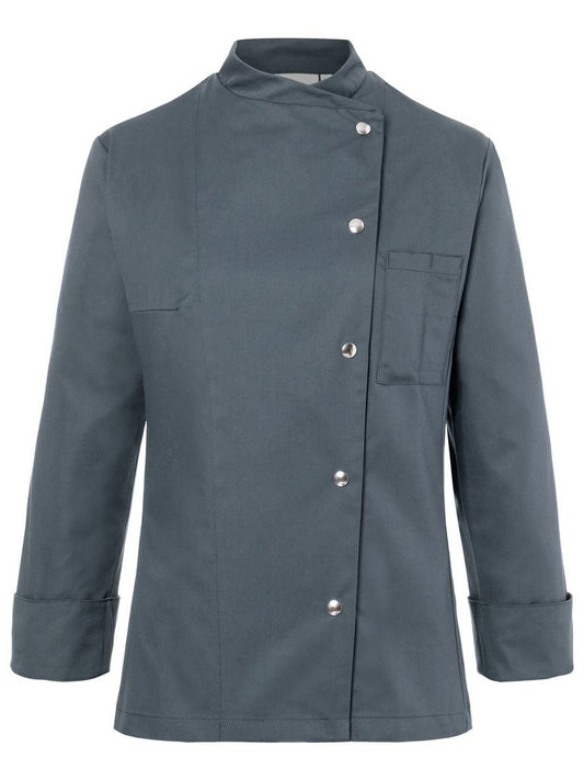 Ladies' Chef Jacket Larissa Damen Schürze / Kasack – Karlowsky – Farbe Anthrazit – individuell veredelbar