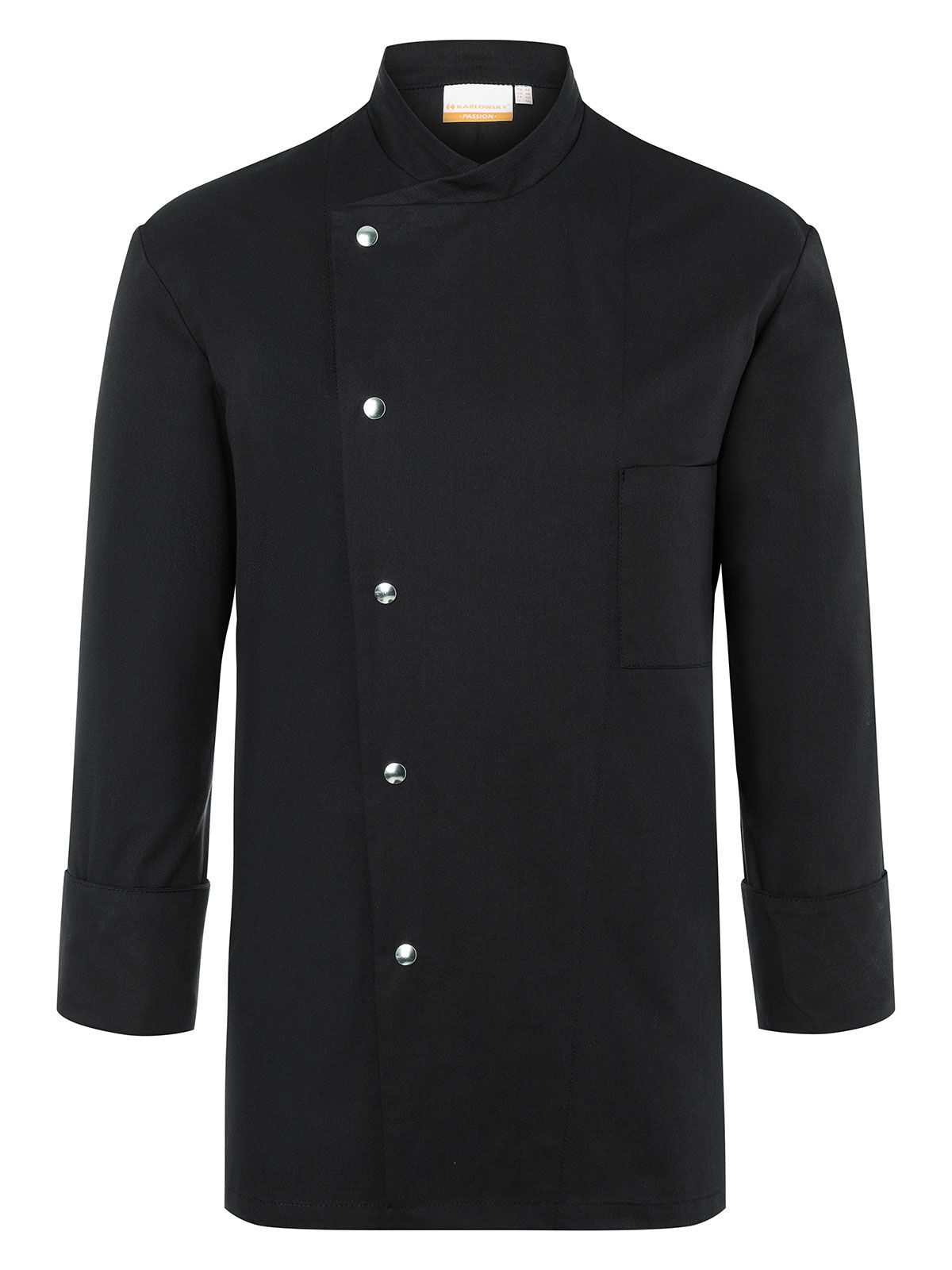 Chef Jacket Lars Herren Schürze / Kasack – Karlowsky – Farbe Schwarz – individuell veredelbar