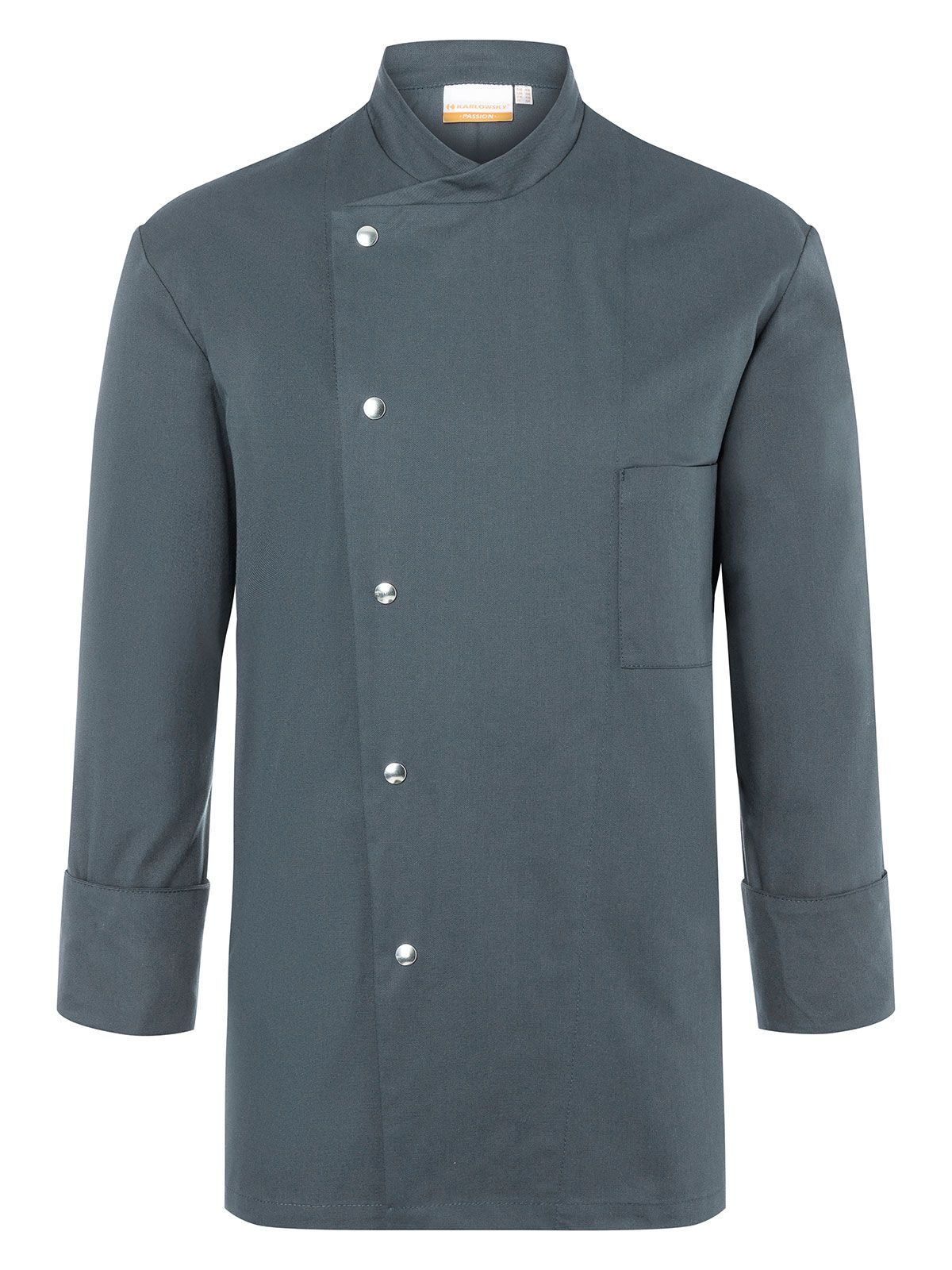 Chef Jacket Lars Herren Schürze / Kasack – Karlowsky – Farbe Anthrazit – individuell veredelbar