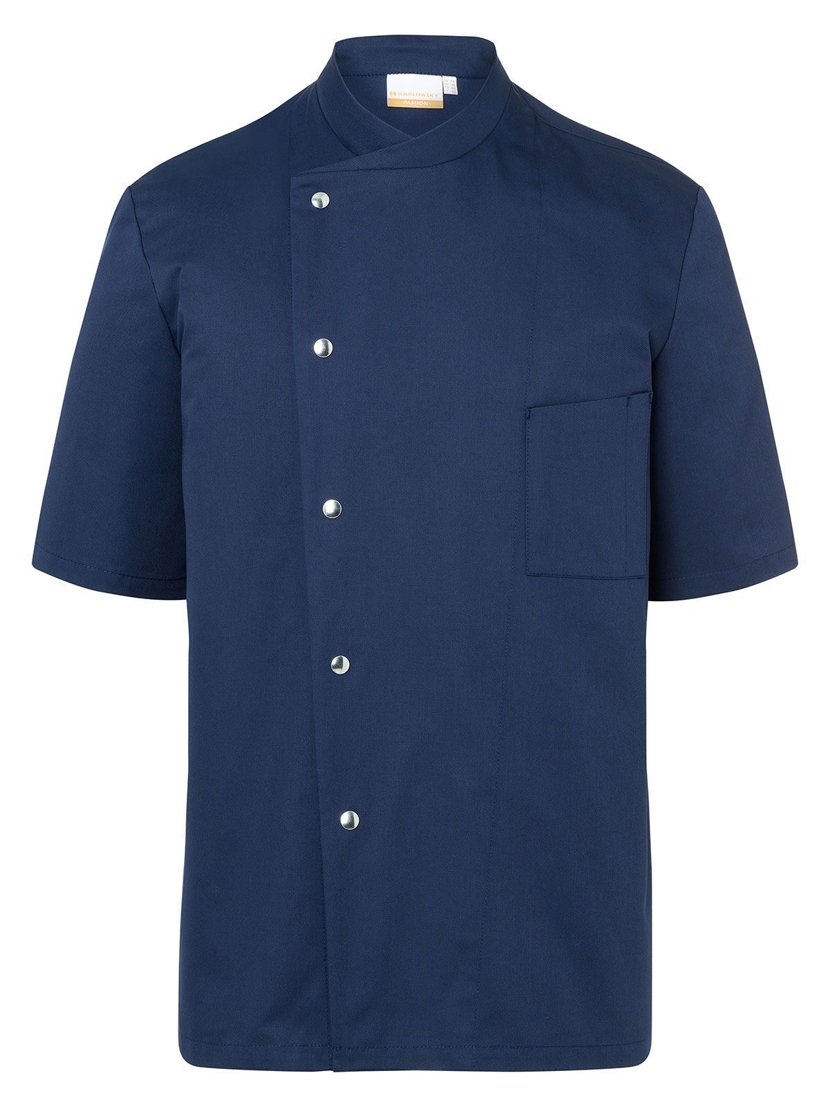 Chef Jacket Gustav Short Sleeve Herren Schürze / Kasack – Karlowsky – Farbe Navy – individuell veredelbar