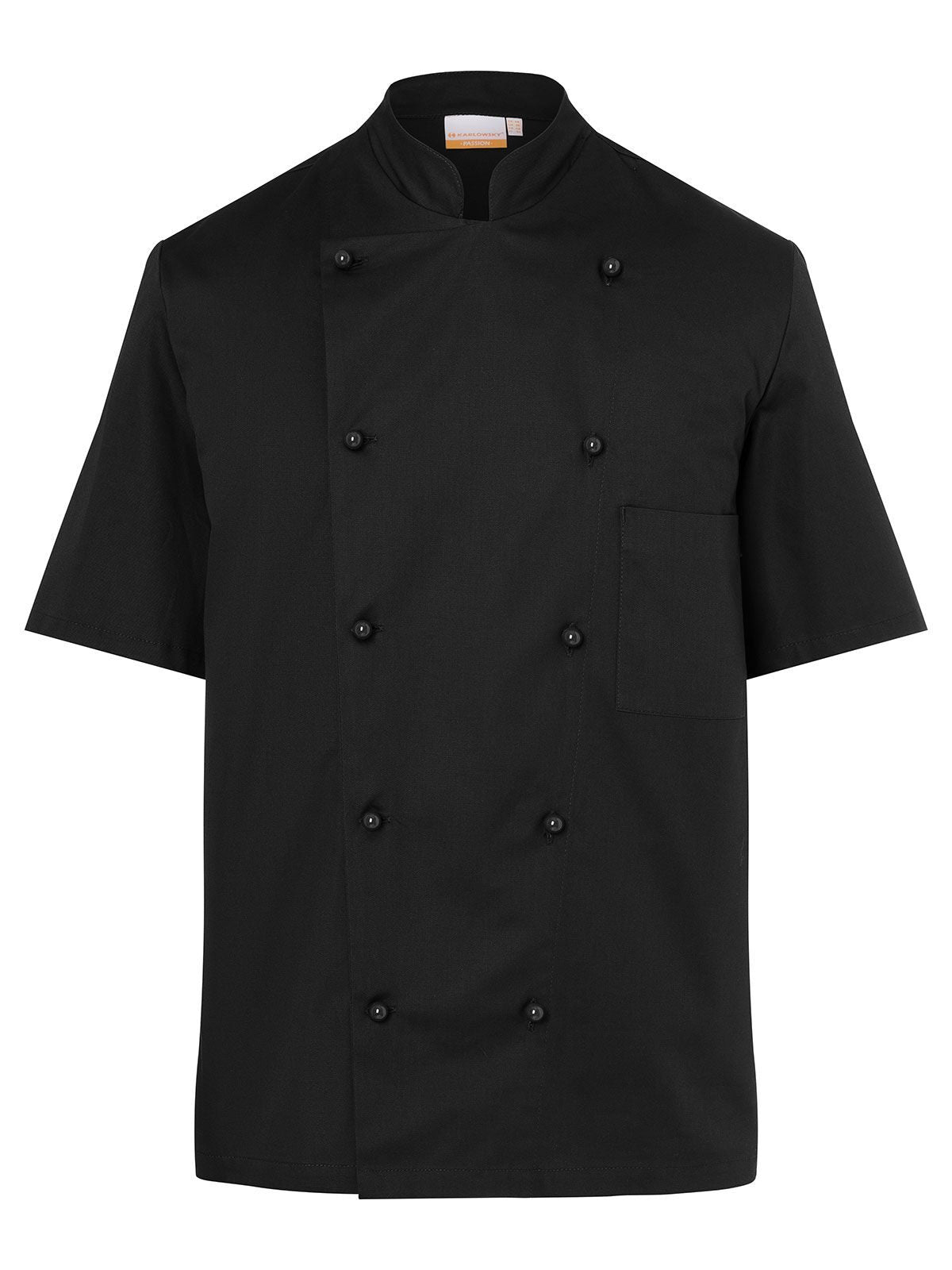 Chef Jacket Lennert Herren Schürze / Kasack – Karlowsky – Farbe Schwarz – individuell veredelbar