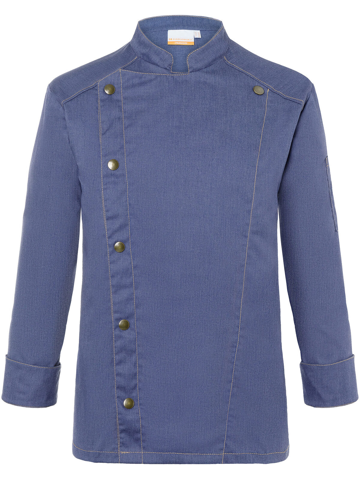 Chef Jacket Jeans-Style Herren Schürze / Kasack – Karlowsky – Farbe Vintage Blue – individuell veredelbar