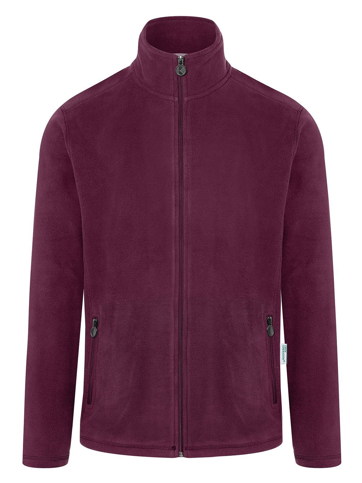 Workwear Fleece Jacket Herren – Karlowsky – Farbe Aubergine – individuell veredelbar