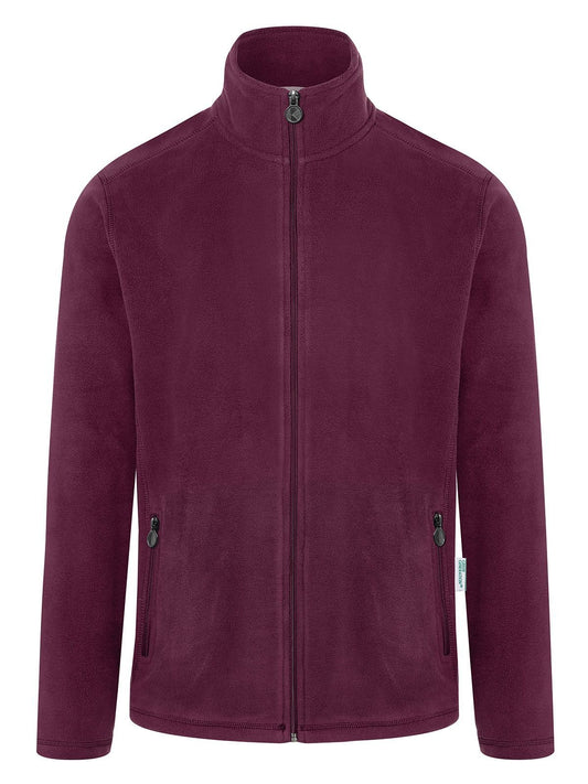Workwear Fleece Jacket Herren – Karlowsky – Farbe Aubergine – individuell veredelbar